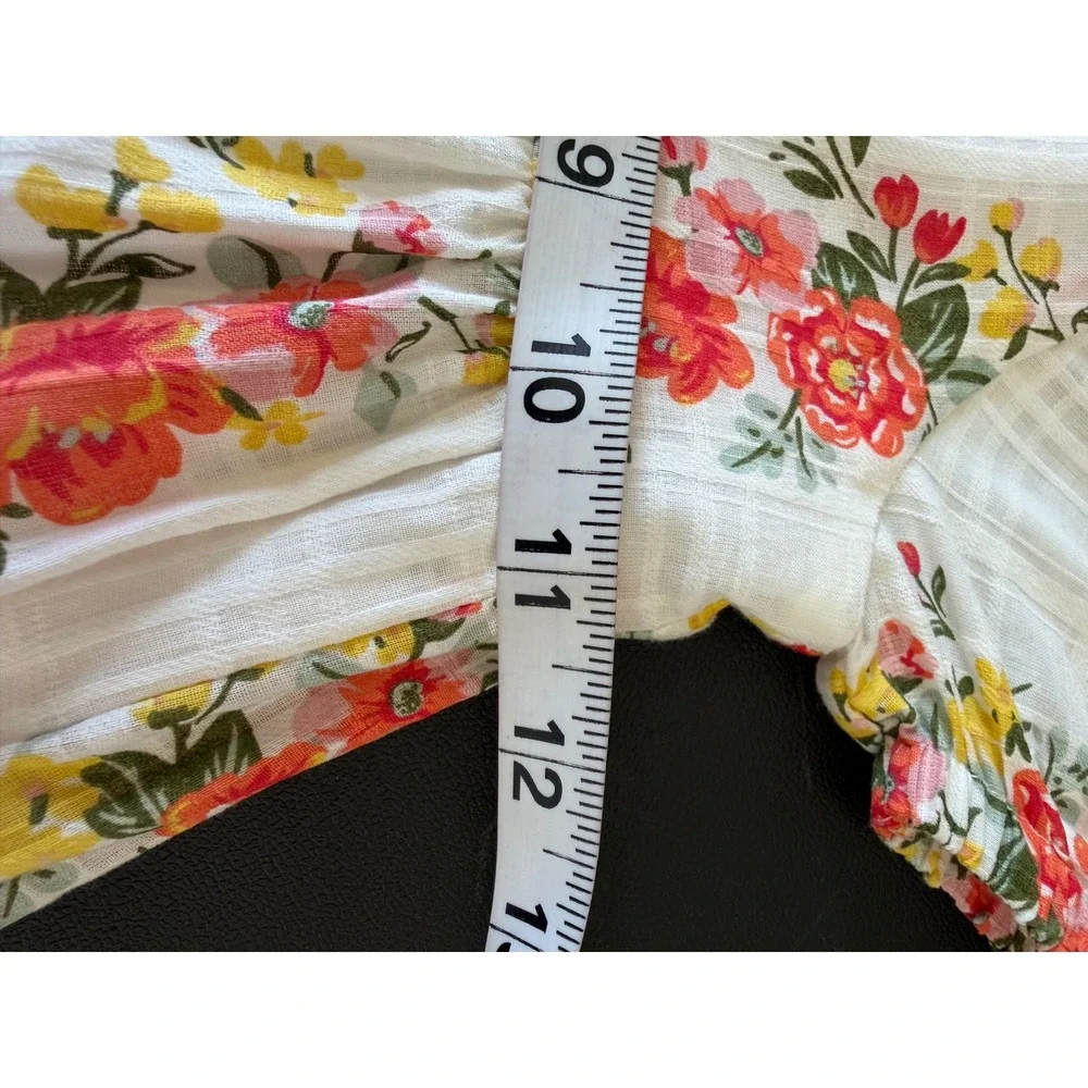 Haute Hippie Style Dress Girls 4T White Floral Tiered Cotton Cottagecore